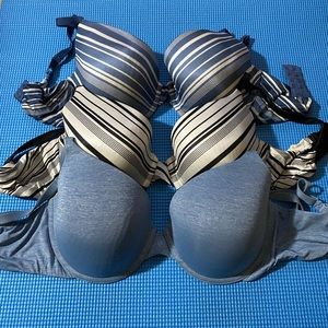 3-pk VICTORIA’S SECRET Semi-Demi Bras, EUC